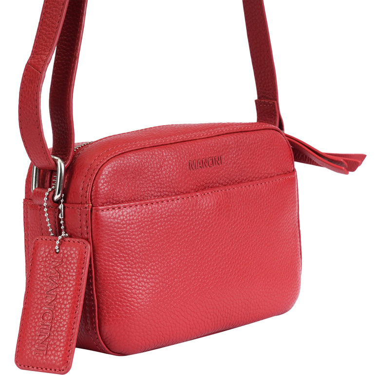 Mancini Cross-Body Bag Mancini Pebbled Clara Small Crossbody Bag