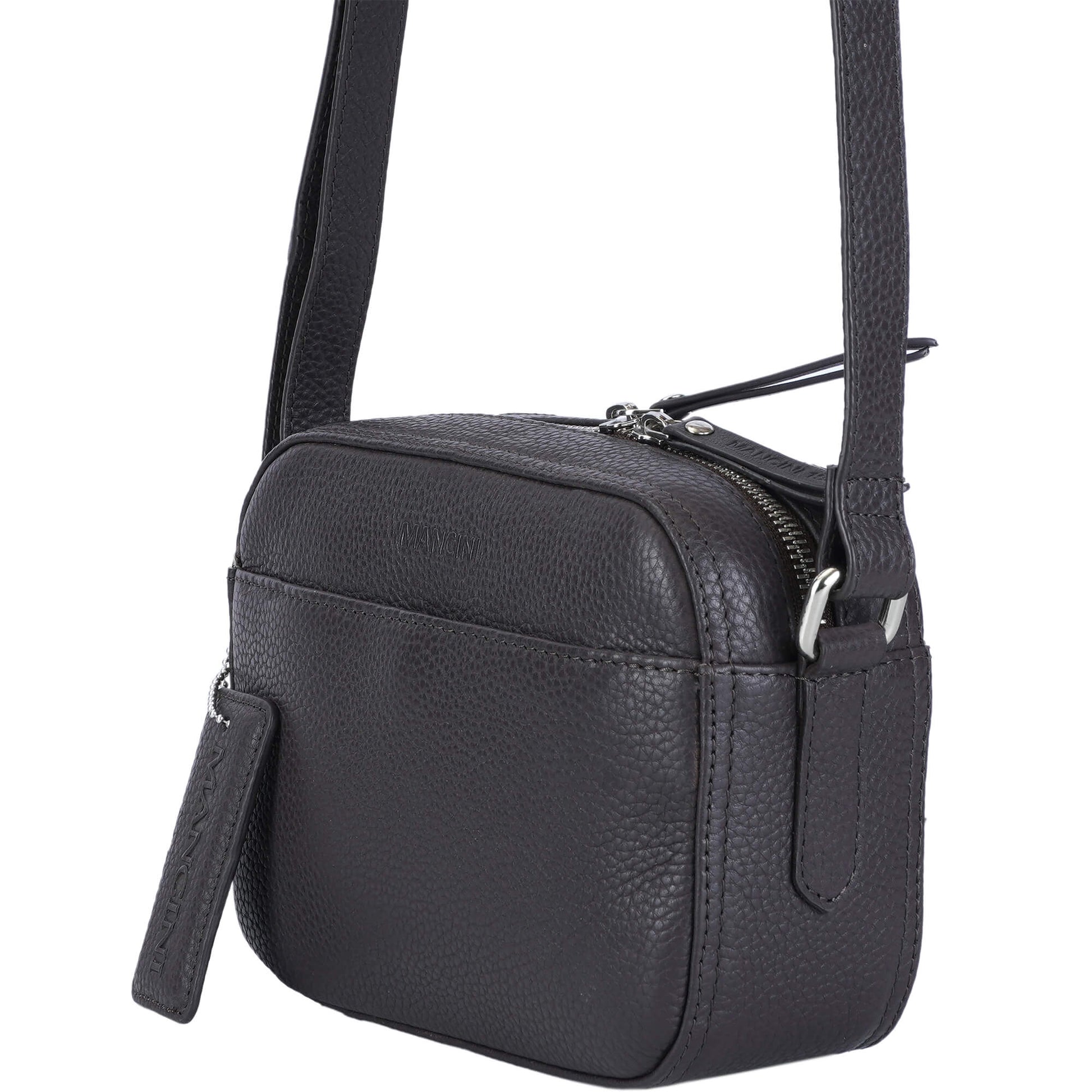Mancini Cross-Body Bag Mancini Pebbled Clara Small Crossbody Bag