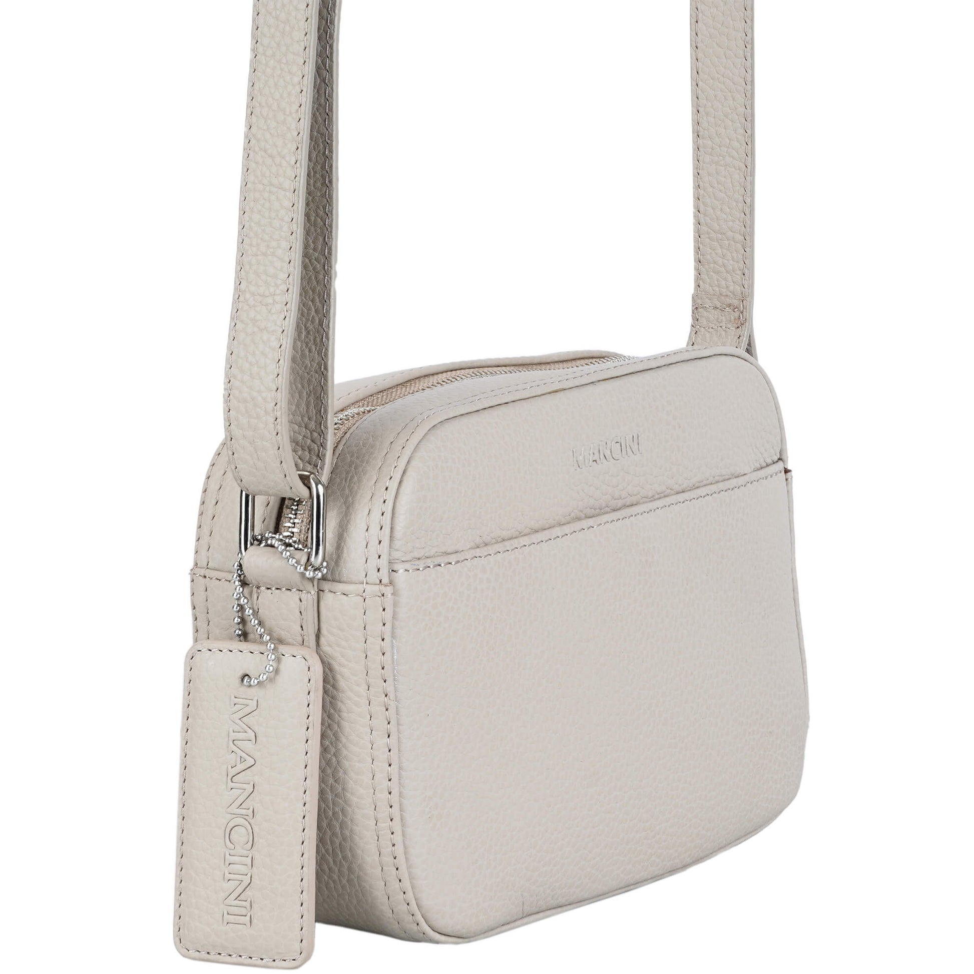 Mancini Cross-Body Bag Mancini Pebbled Clara Small Crossbody Bag