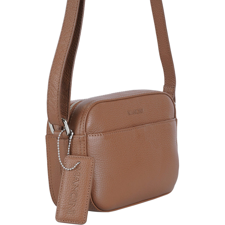 Mancini Cross-Body Bag Mancini Pebbled Clara Small Crossbody Bag
