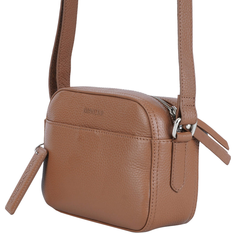 Mancini Cross-Body Bag Mancini Pebbled Clara Small Crossbody Bag