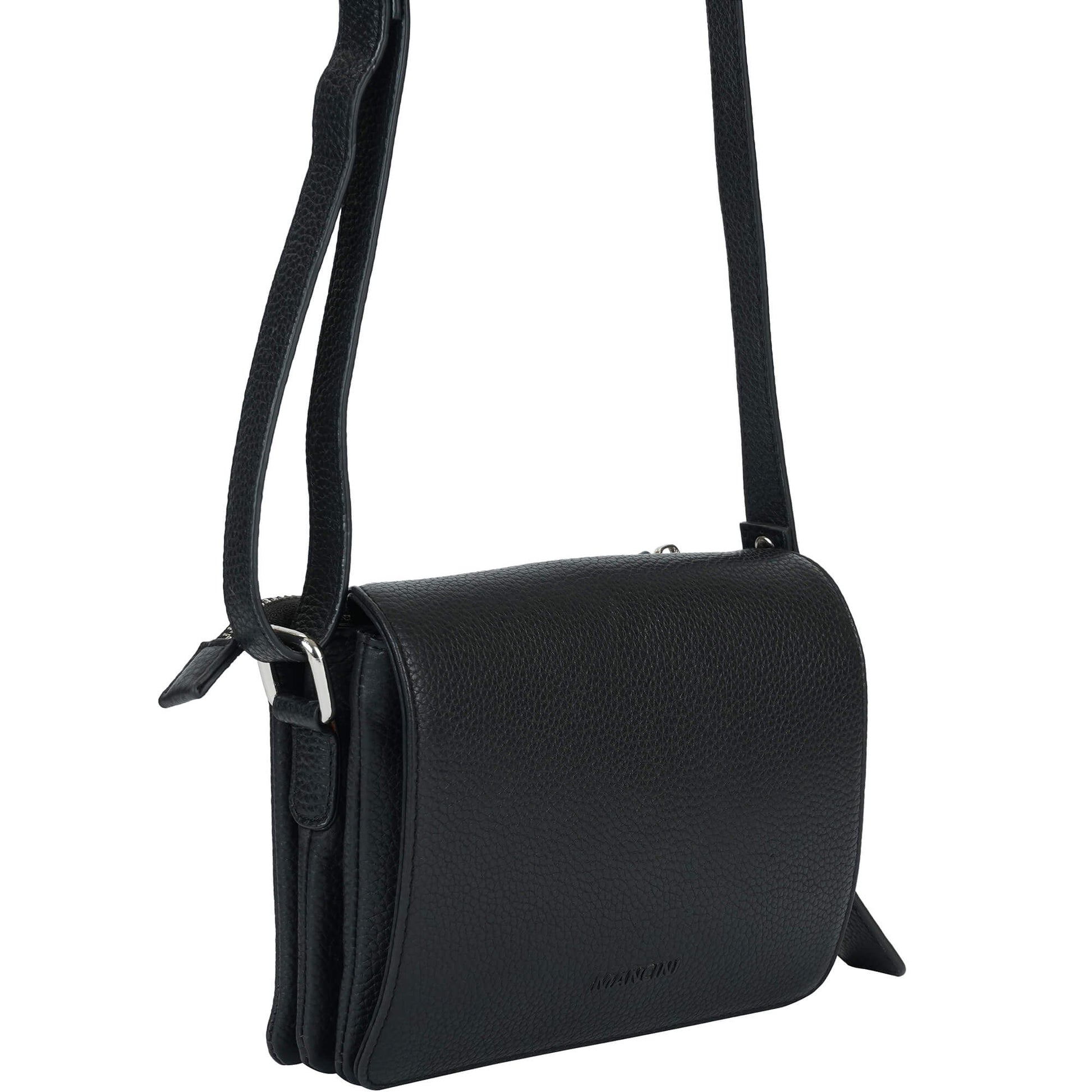 Mancini Cross-Body Bag Mancini Pebbled Connie Small Crossbody Handbag