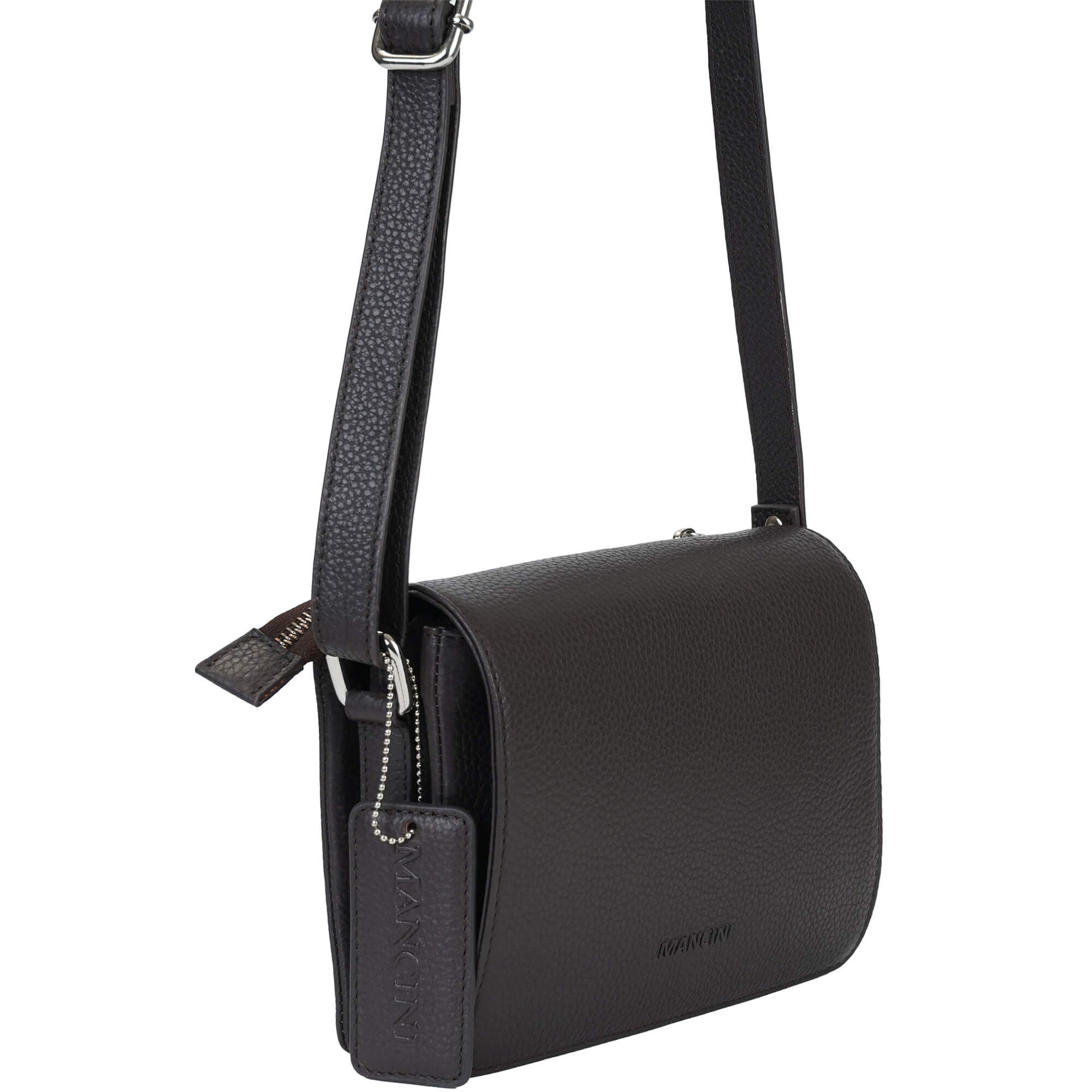 Mancini Cross-Body Bag Mancini Pebbled Connie Small Crossbody Handbag