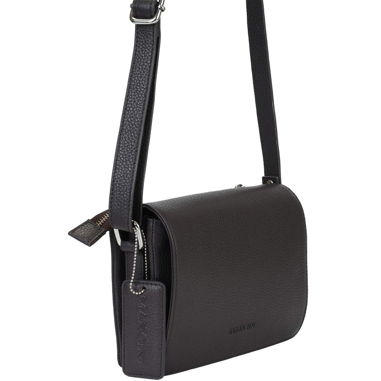Mancini Cross-Body Bag Mancini Pebbled Connie Small Crossbody Handbag