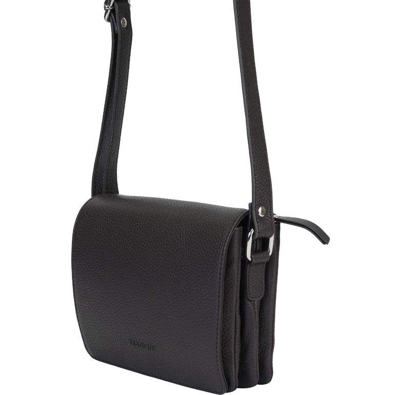 Mancini Cross-Body Bag Mancini Pebbled Connie Small Crossbody Handbag