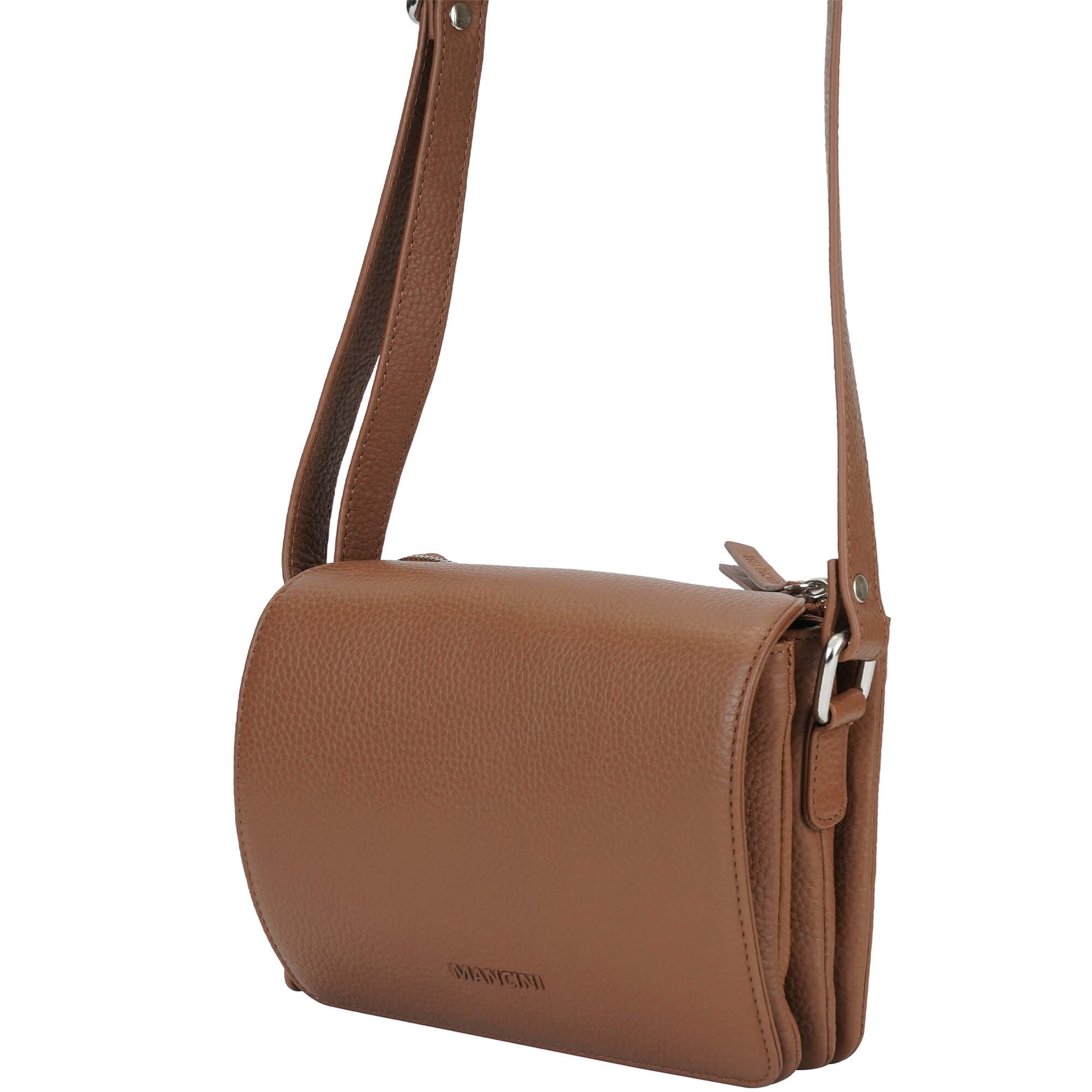 Mancini Cross-Body Bag Mancini Pebbled Connie Small Crossbody Handbag