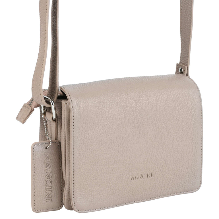 Mancini Cross-Body Bag Mancini Pebbled Connie Small Crossbody Handbag
