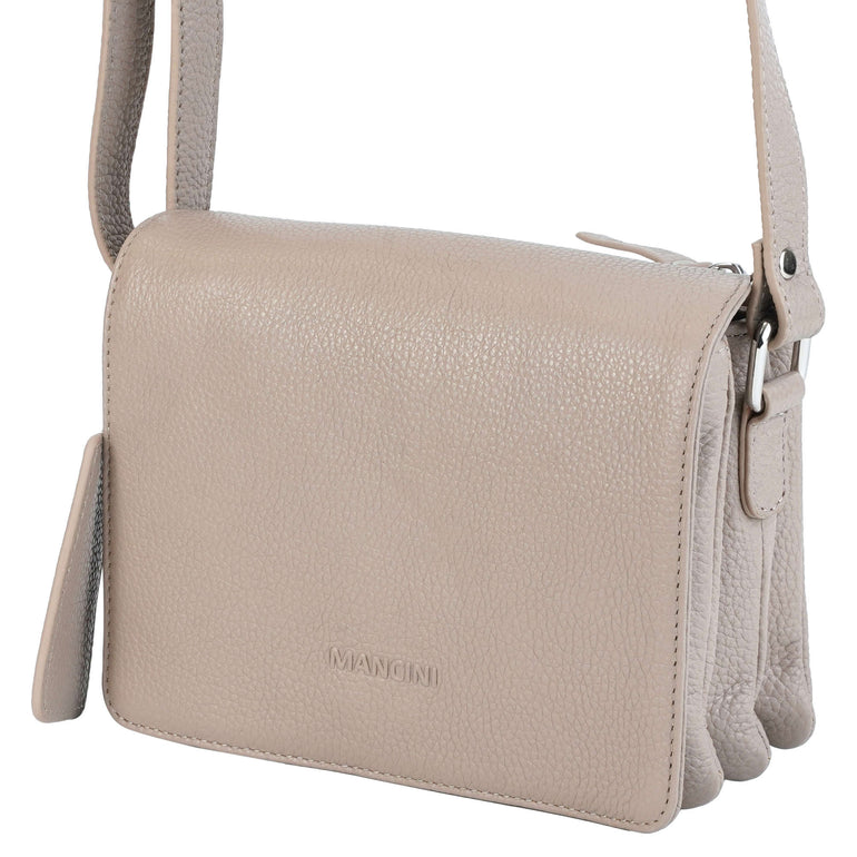 Mancini Cross-Body Bag Mancini Pebbled Connie Small Crossbody Handbag