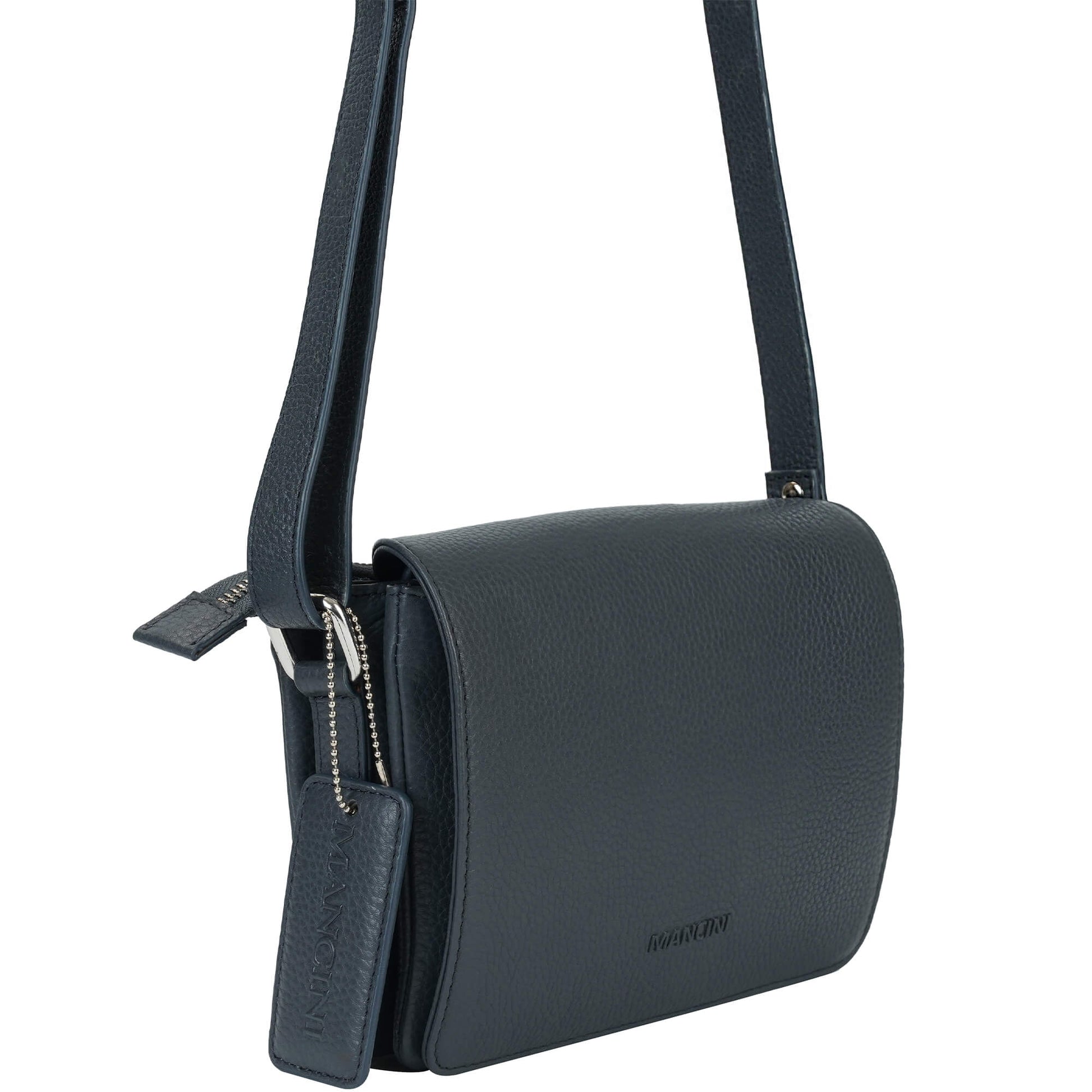 Mancini Cross-Body Bag Mancini Pebbled Connie Small Crossbody Handbag