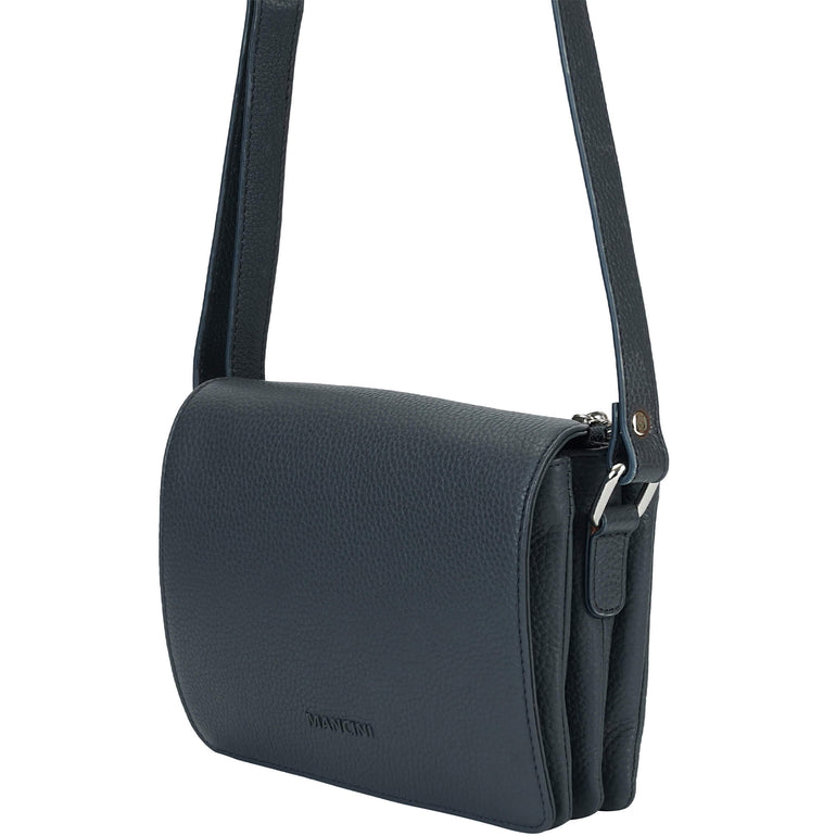 Mancini Cross-Body Bag Mancini Pebbled Connie Small Crossbody Handbag