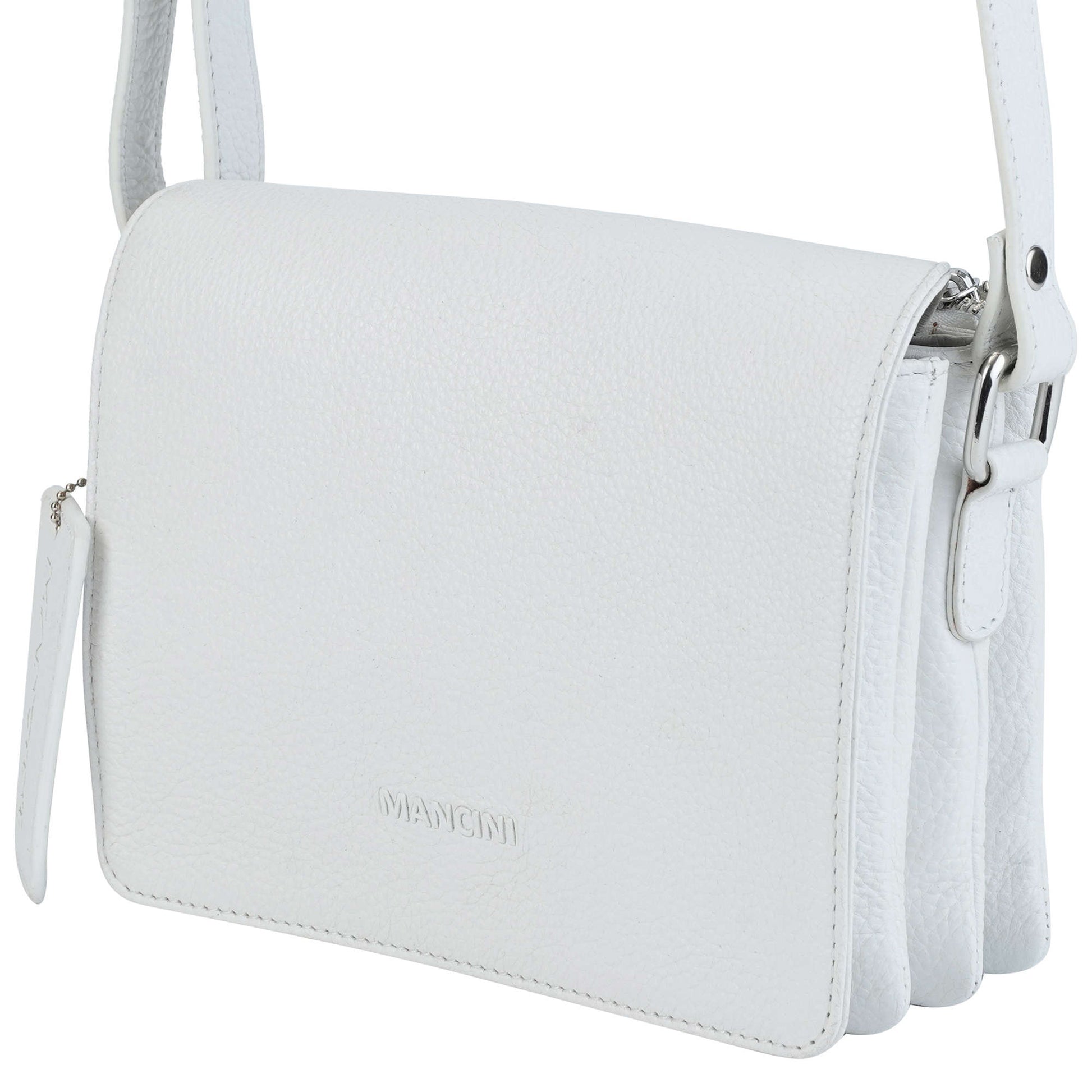Mancini Cross-Body Bag Mancini Pebbled Connie Small Crossbody Handbag