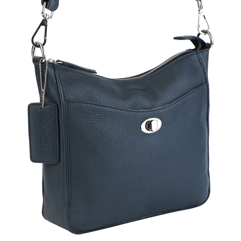 Mancini Cross-Body Bag Mancini Pebbled Elizabeth Crossbody Handbag