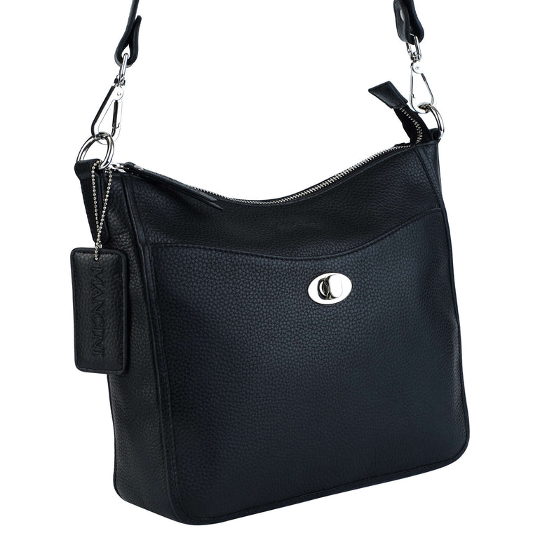 Mancini Cross-Body Bag Mancini Pebbled Elizabeth Crossbody Handbag
