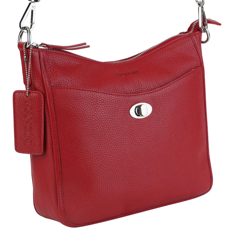 Mancini Cross-Body Bag Mancini Pebbled Elizabeth Crossbody Handbag