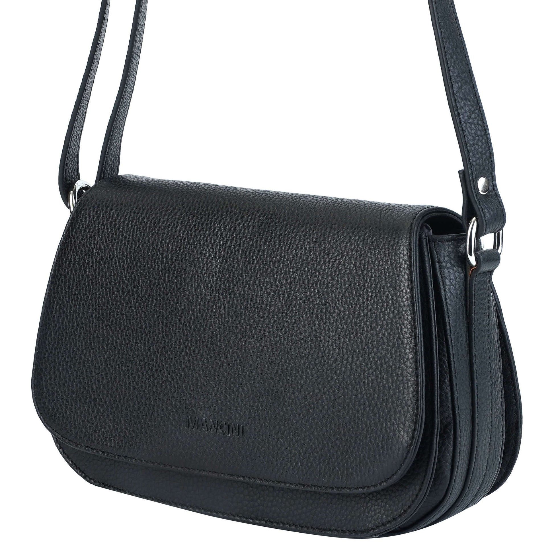 Mancini Cross-Body Bag Mancini Pebbled Isabella Crossbody Handbag