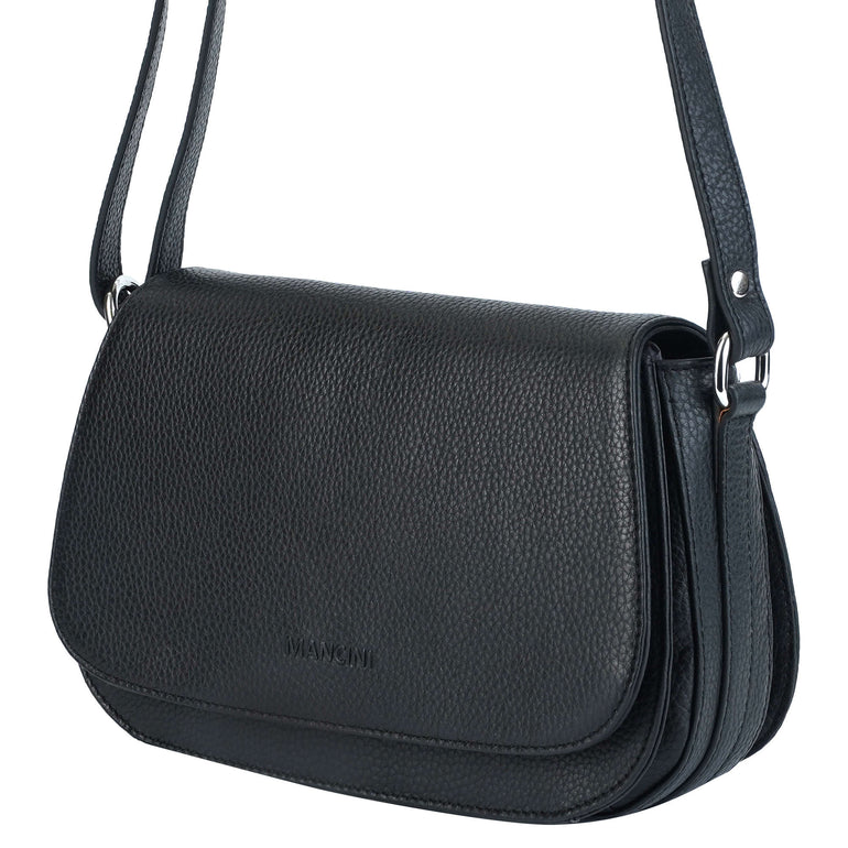 Mancini Cross-Body Bag Mancini Pebbled Isabella Crossbody Handbag