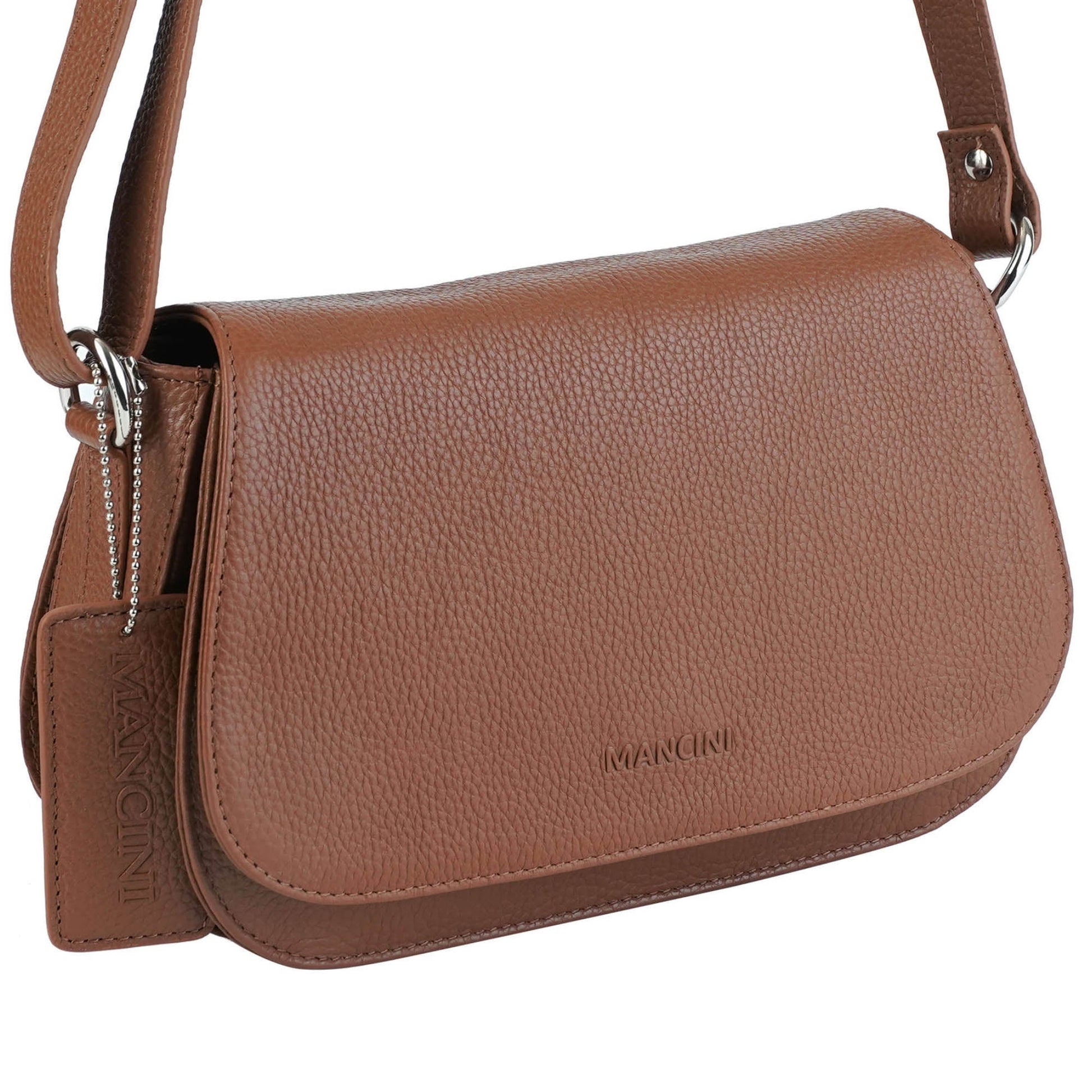 Mancini Cross-Body Bag Mancini Pebbled Isabella Crossbody Handbag