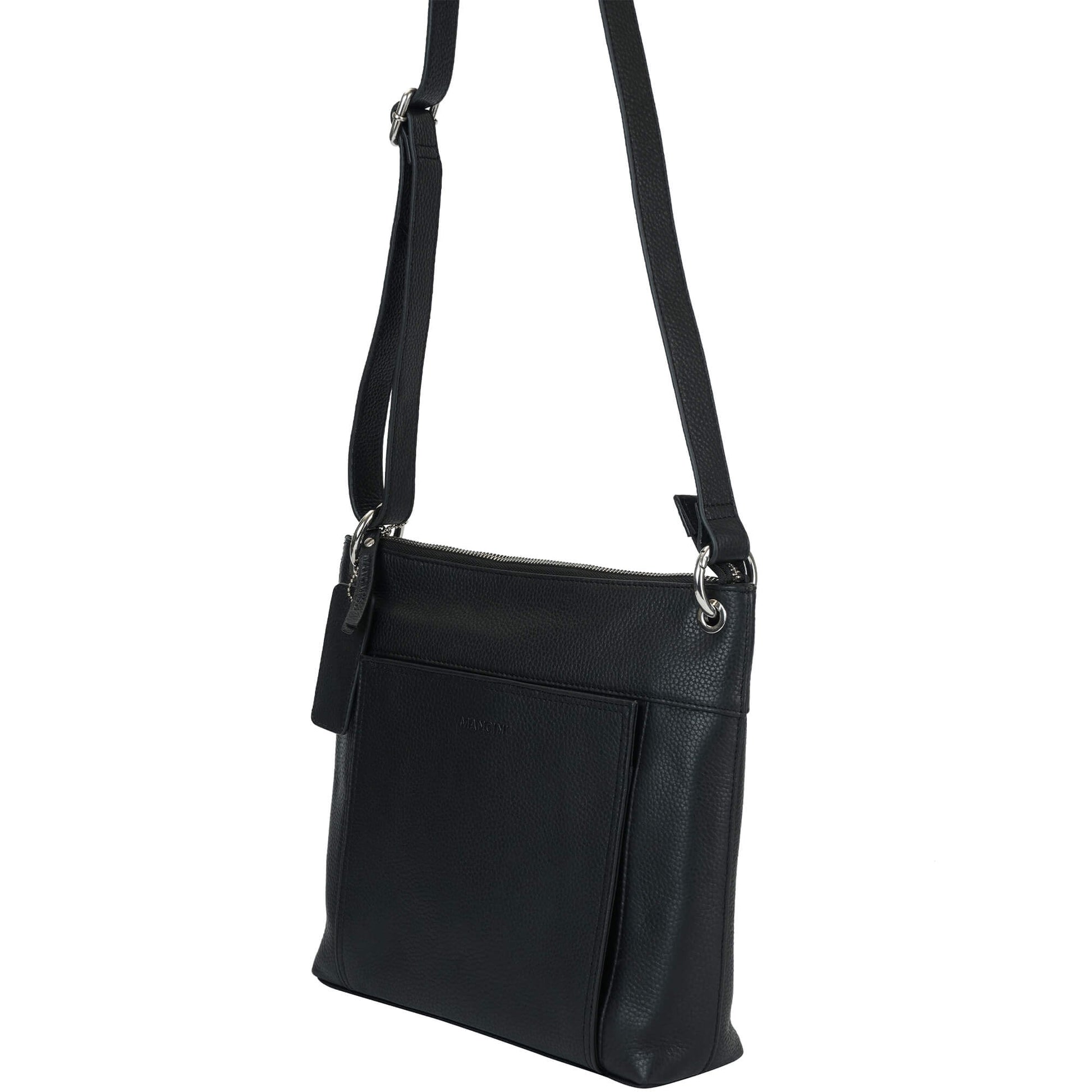 Mancini Cross-Body Bag Mancini Pebbled Trish Crossbody Handbag with Organizer