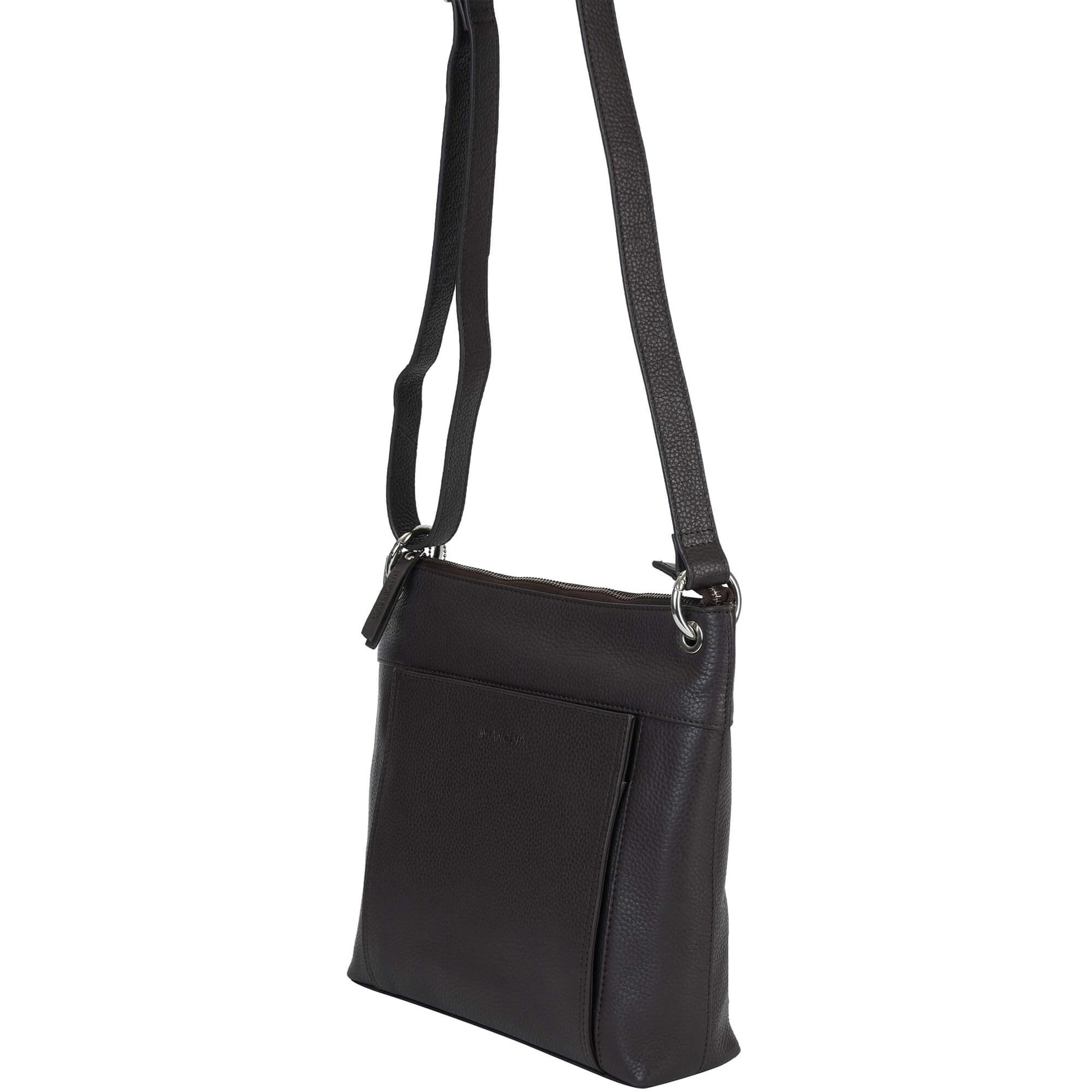 Mancini Cross-Body Bag Mancini Pebbled Trish Crossbody Handbag with Organizer