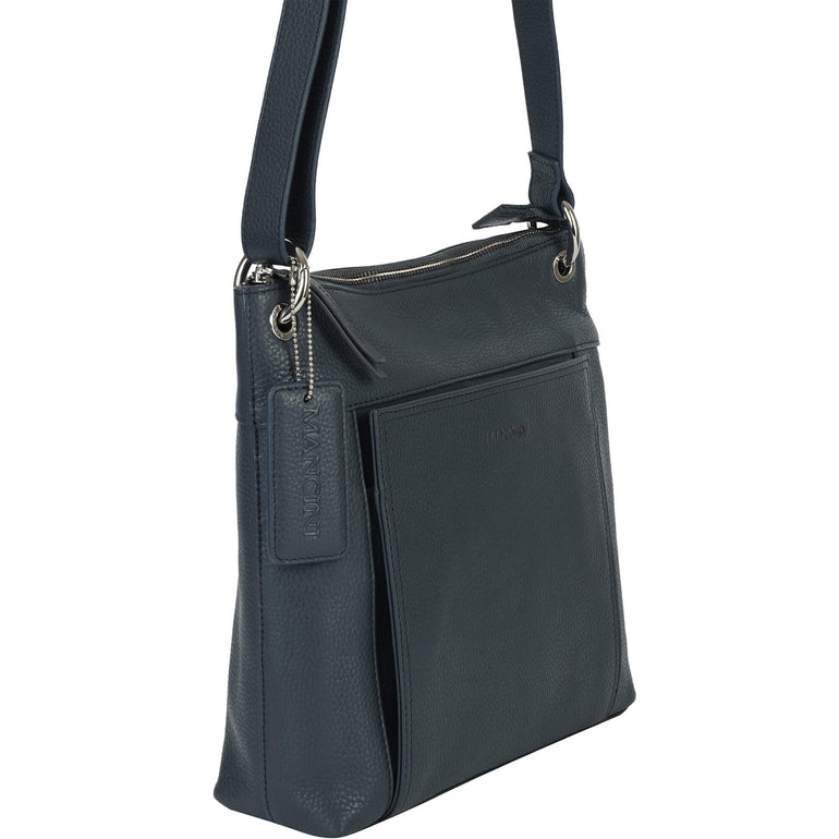 Mancini Cross-Body Bag Mancini Pebbled Trish Crossbody Handbag with Organizer