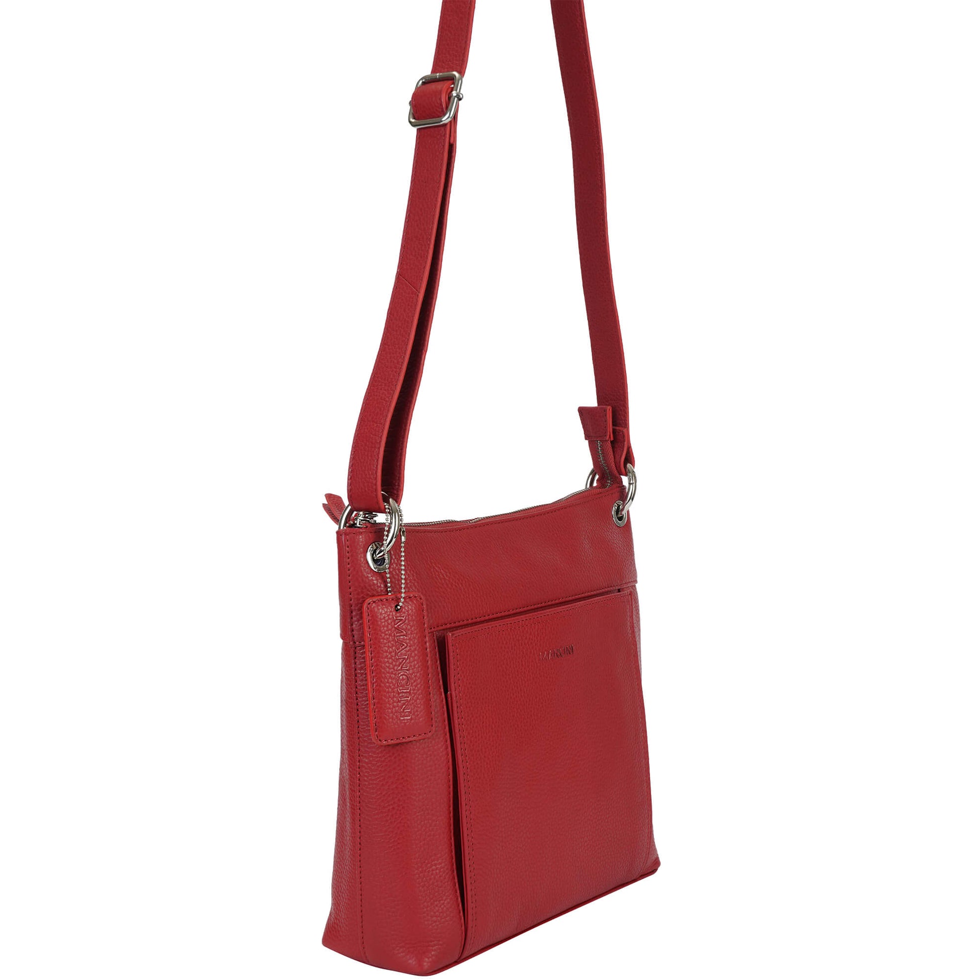 Mancini Cross-Body Bag Mancini Pebbled Trish Crossbody Handbag with Organizer