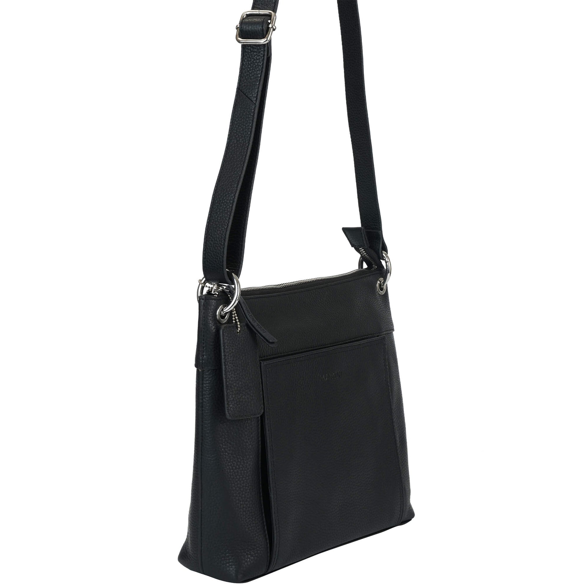 Mancini Cross-Body Bag Mancini Pebbled Trish Crossbody Handbag with Organizer