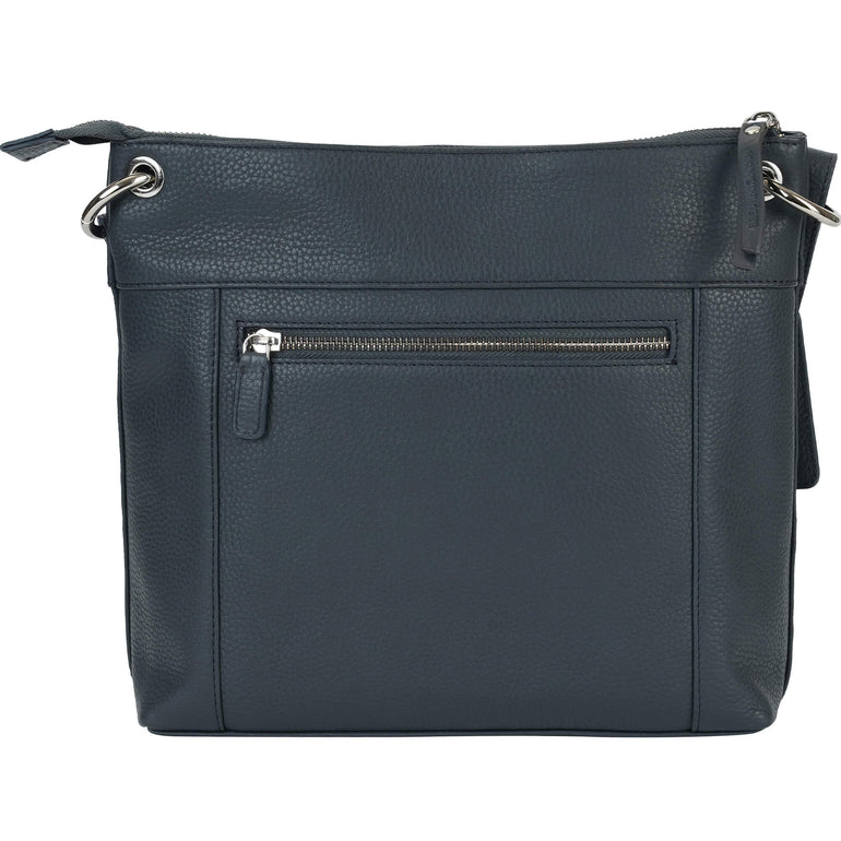 Mancini Cross-Body Bag Mancini Pebbled Trish Crossbody Handbag with Organizer