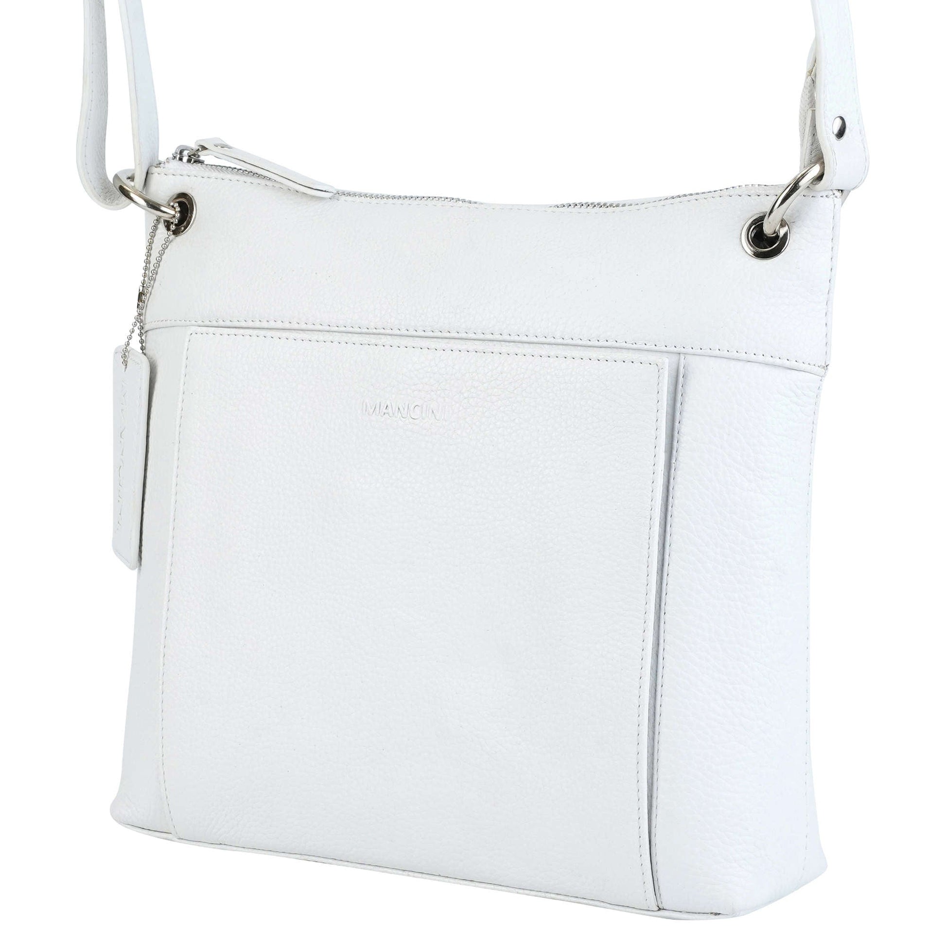 Mancini Cross-Body Bag Mancini Pebbled Trish Crossbody Handbag with Organizer