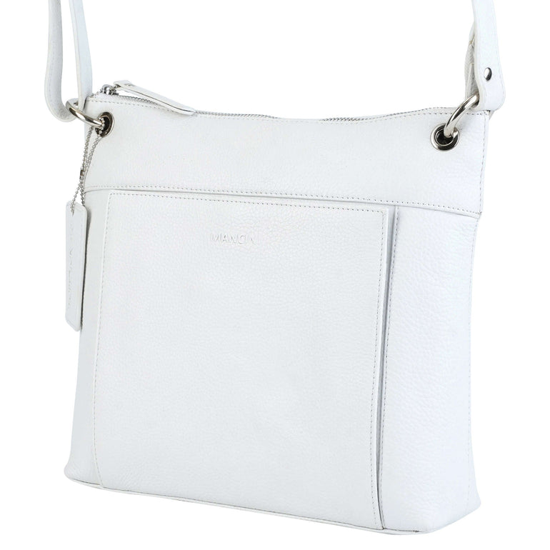 Mancini Cross-Body Bag Mancini Pebbled Trish Crossbody Handbag with Organizer