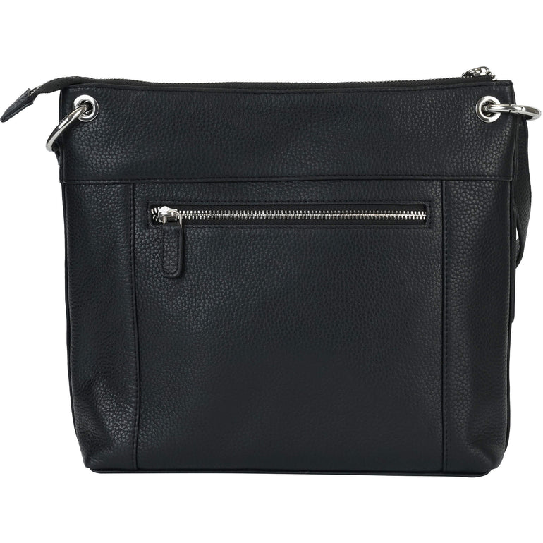 Mancini Cross-Body Bag Mancini Pebbled Trish Crossbody Handbag with Organizer