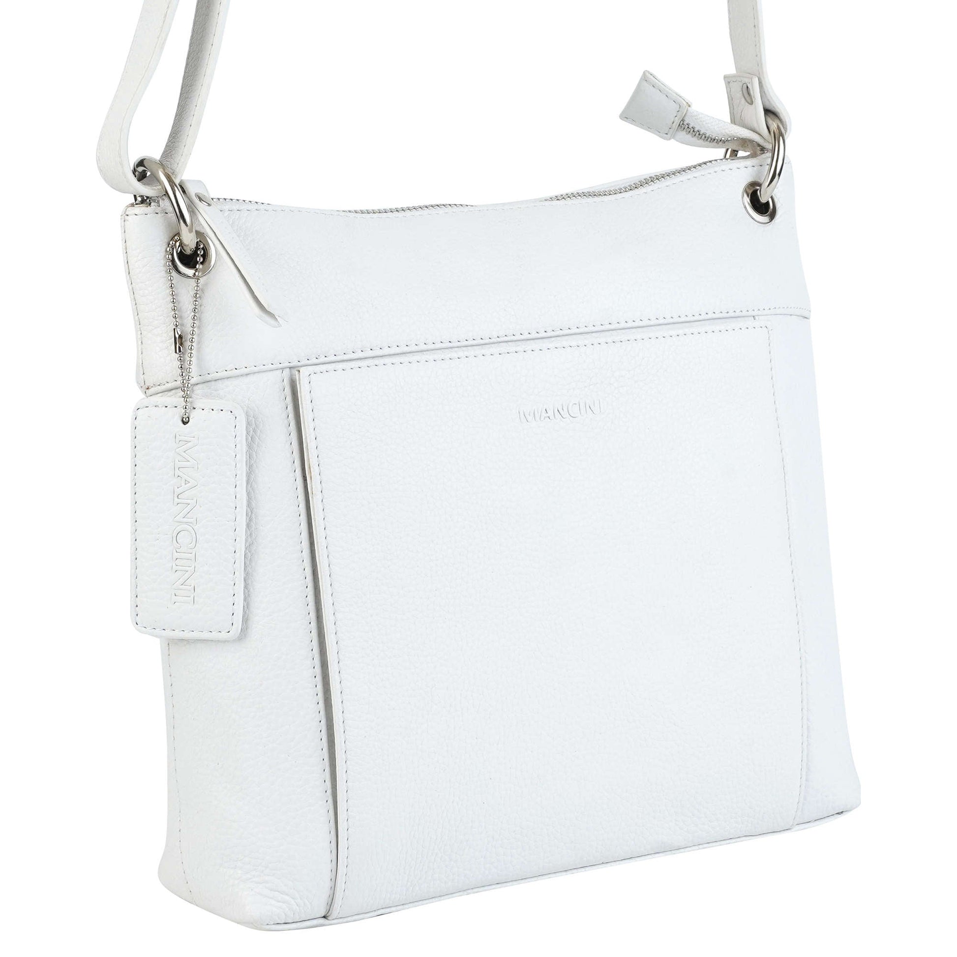 Mancini Cross-Body Bag Mancini Pebbled Trish Crossbody Handbag with Organizer