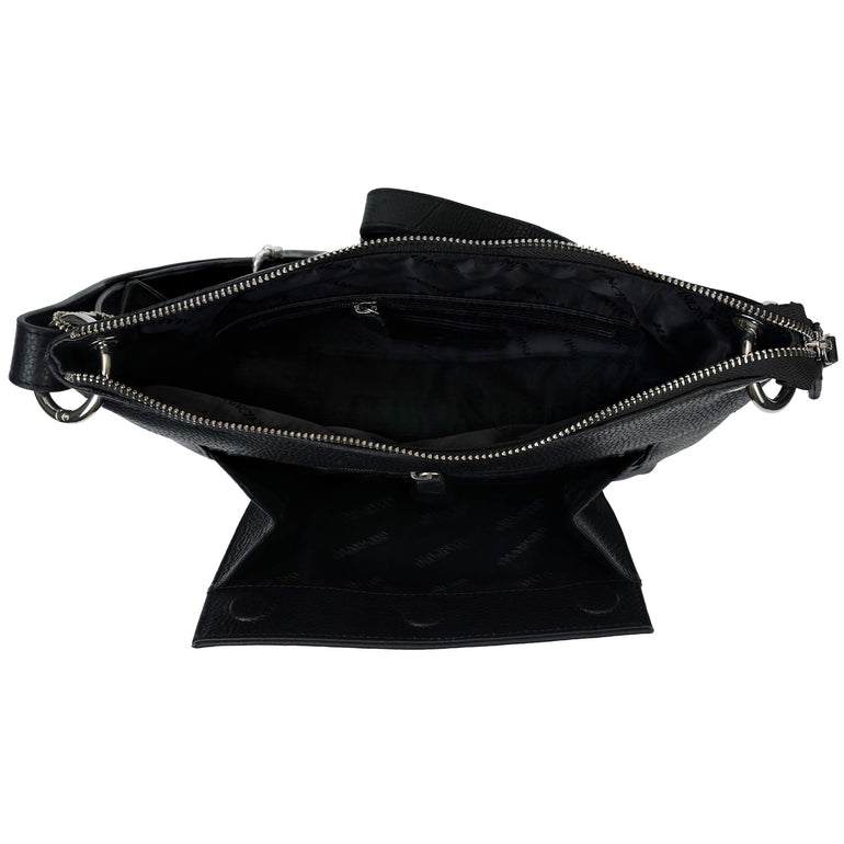 Mancini Cross-Body Bag Mancini Pebbled Trish Crossbody Handbag with Organizer