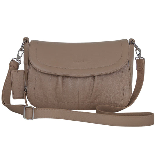 Mancini Cross-Body Bag Mushroom Mancini Charlotte Crossbody Organizer Handbag