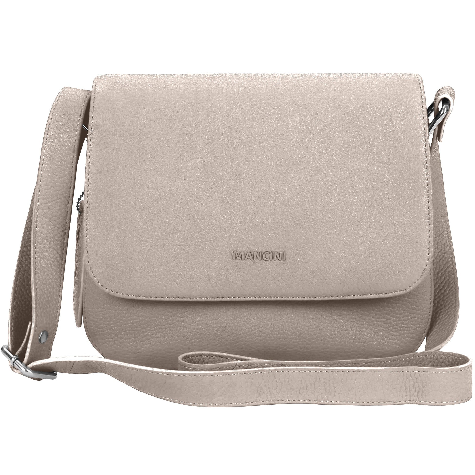 Mancini Cross-Body Bag Mushroom Mancini Pebbled Alison Crossbody Handbag