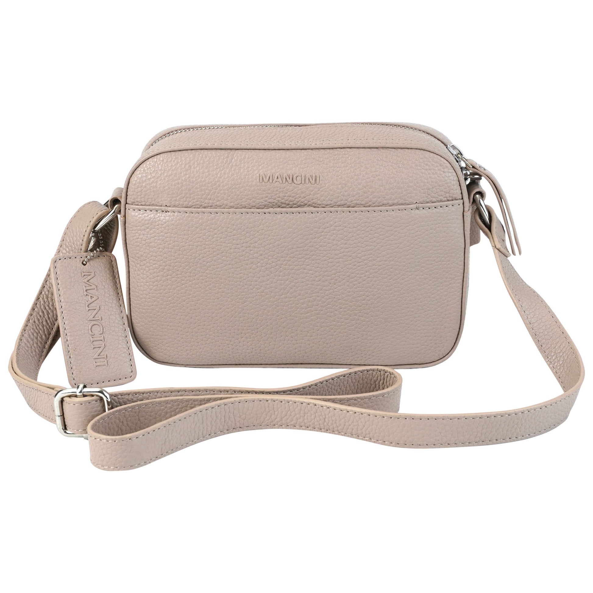 Mancini Cross-Body Bag Mushroom Mancini Pebbled Clara Small Crossbody Bag