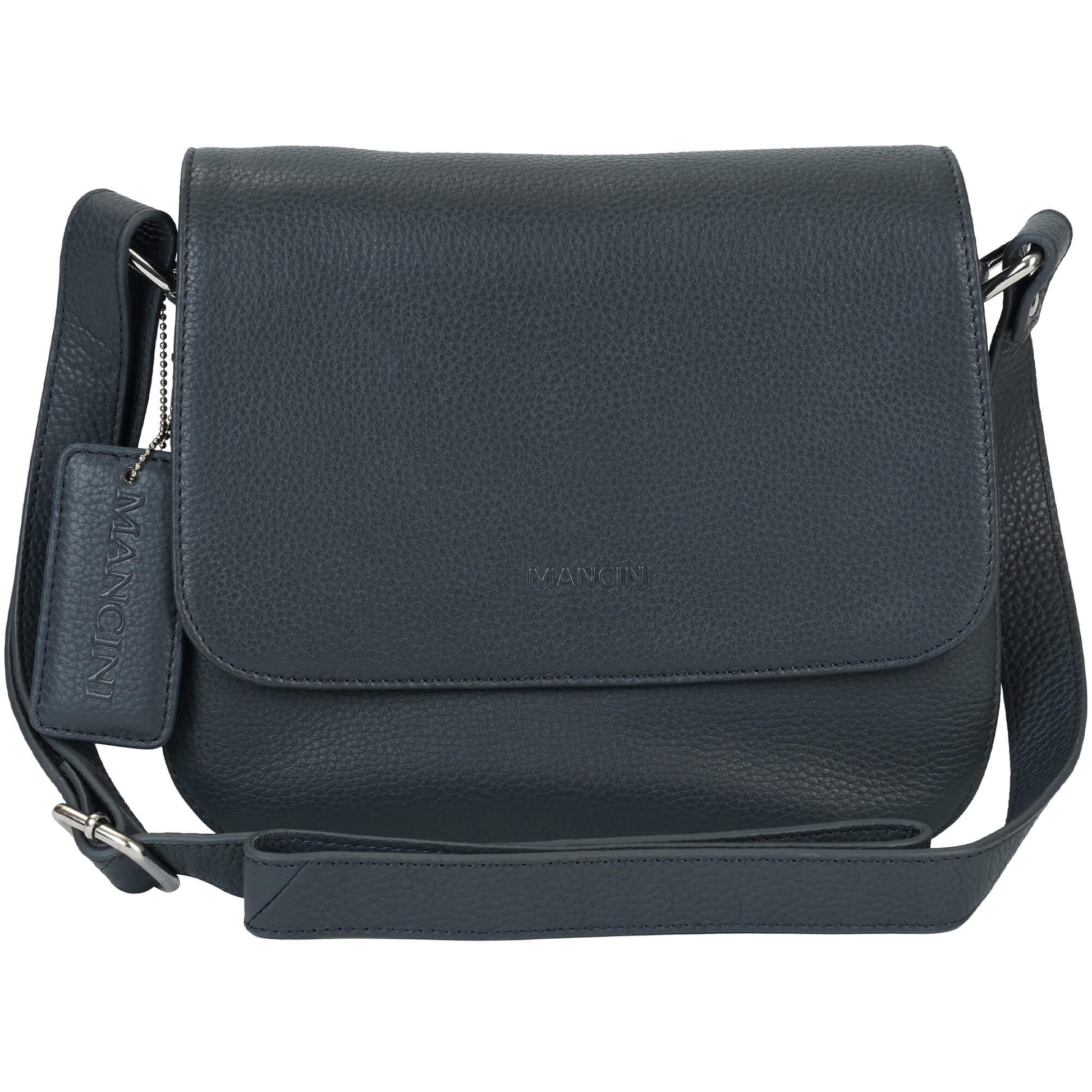 Mancini Cross-Body Bag Navy Mancini Pebbled Alison Crossbody Handbag