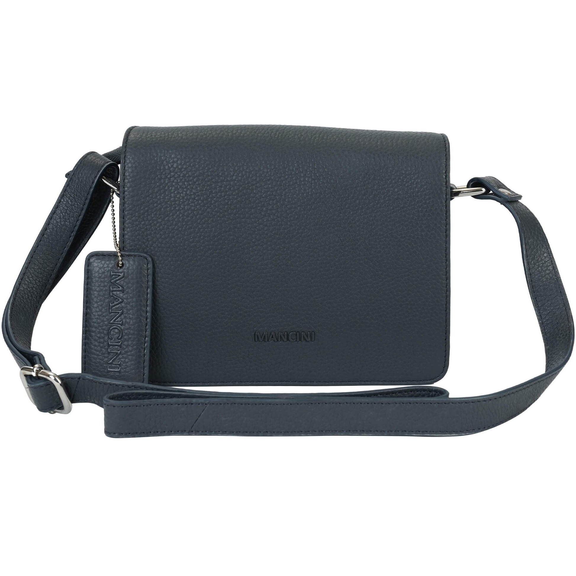 Mancini Cross-Body Bag Navy Mancini Pebbled Connie Small Crossbody Handbag