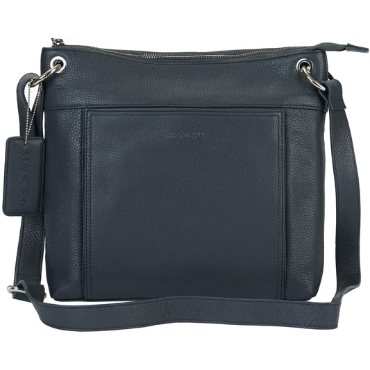 Mancini Cross-Body Bag Navy Mancini Pebbled Trish Crossbody Handbag with Organizer