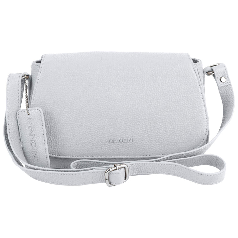 Mancini Cross-Body Bag White Mancini Pebbled Isabella Crossbody Handbag