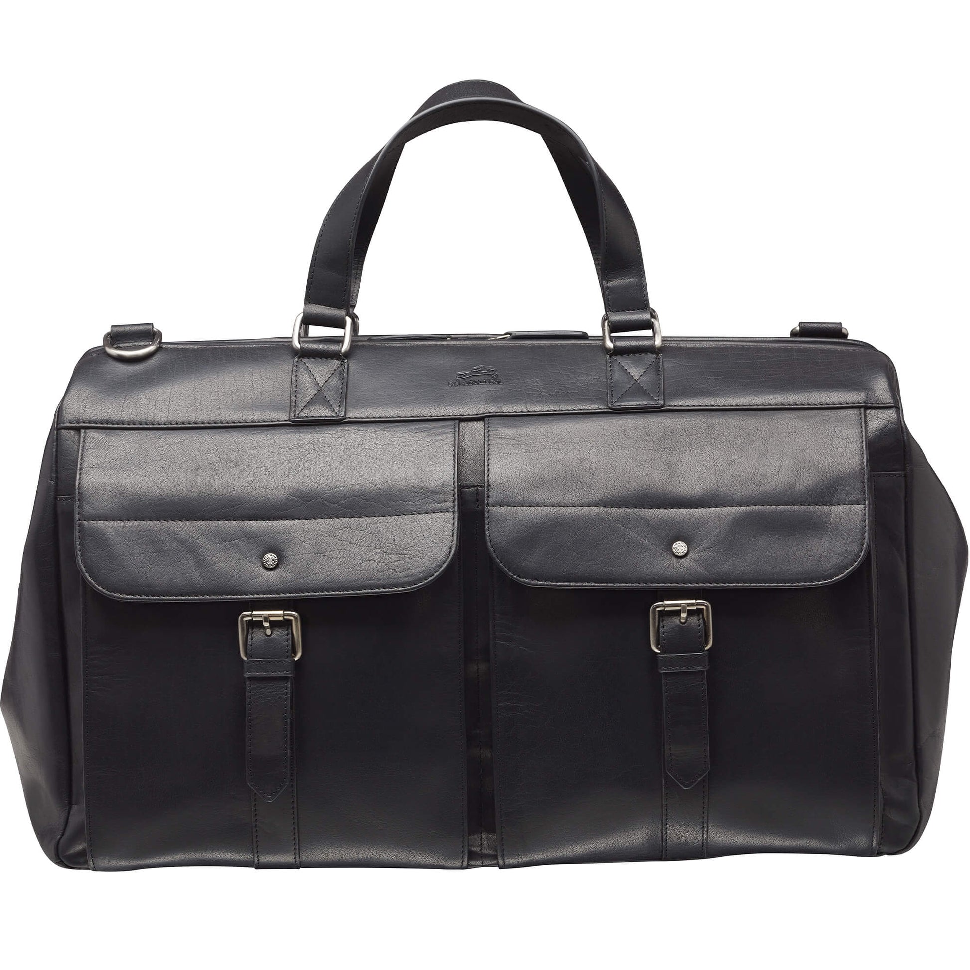 Mancini Duffles Black Mancini Buffalo Dowel Rod Duffle Bag for Carry-On Travel