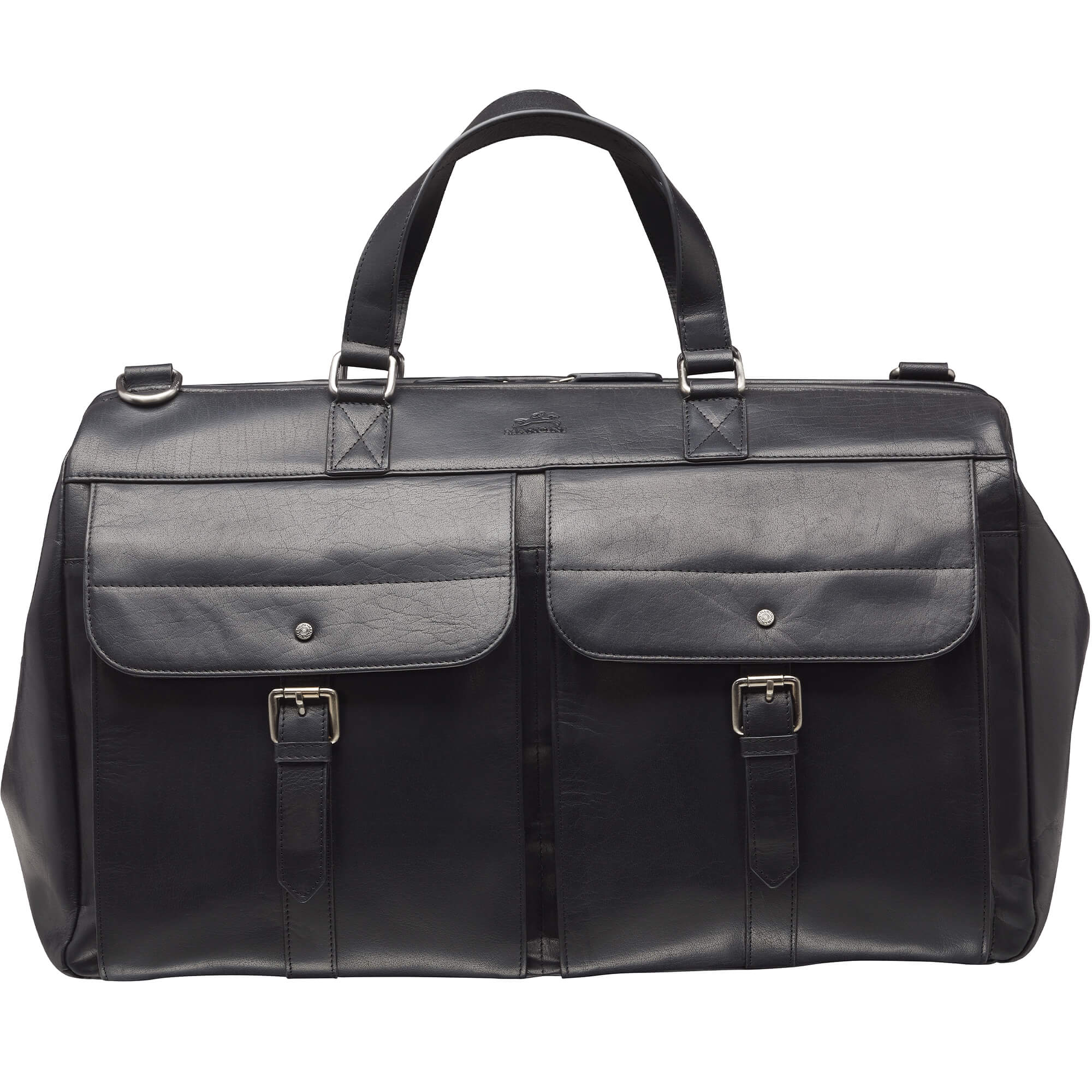 Mancini Duffles Black Mancini Buffalo Dowel Rod Duffle Bag for Carry-On Travel