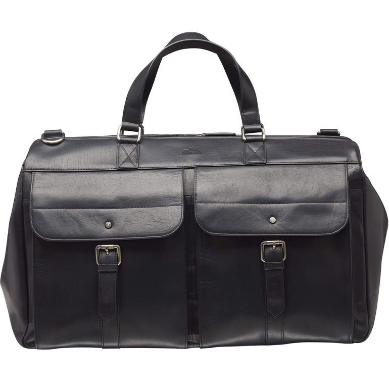 Mancini Duffles Black Mancini Buffalo Dowel Rod Duffle Bag for Carry-On Travel