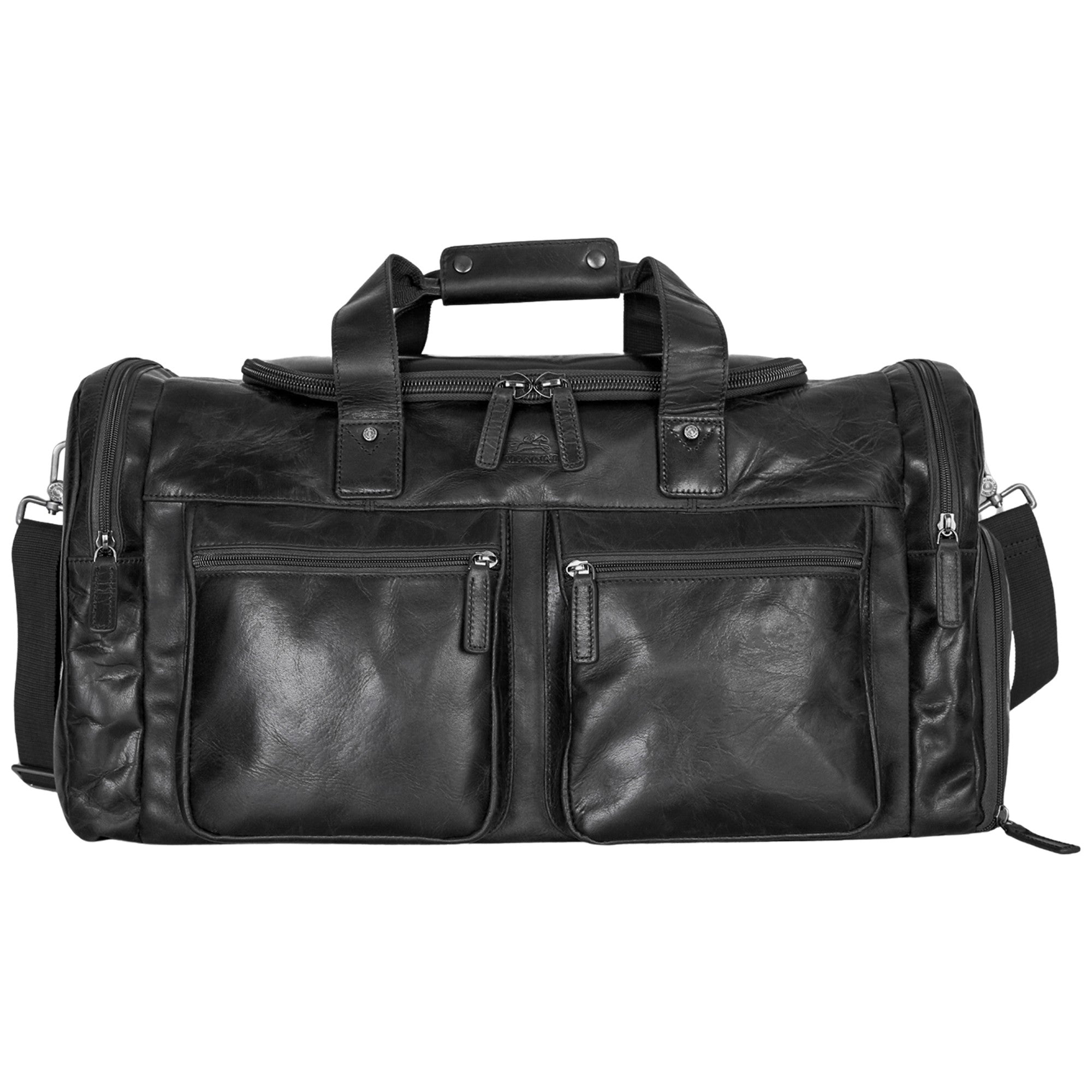 Mancini Duffles Black Mancini Buffalo Large Duffle Bag