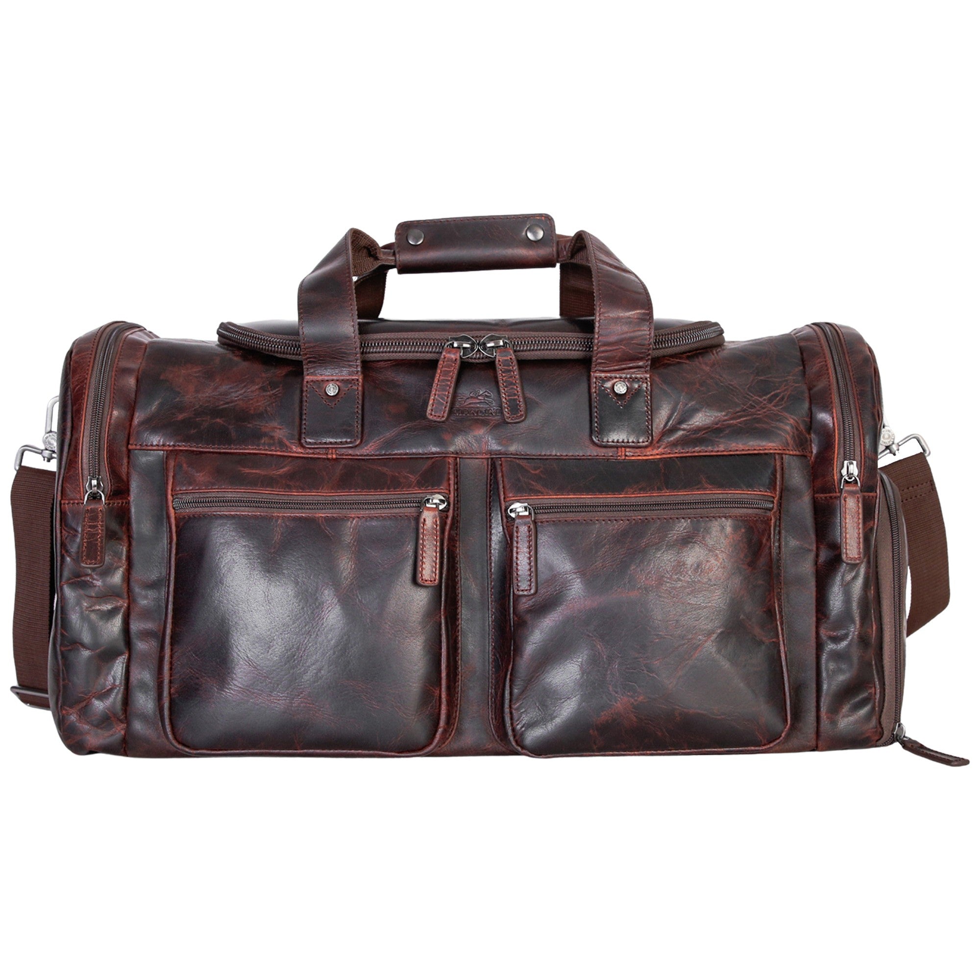 Mancini Duffles Brown Mancini Buffalo Large Duffle Bag