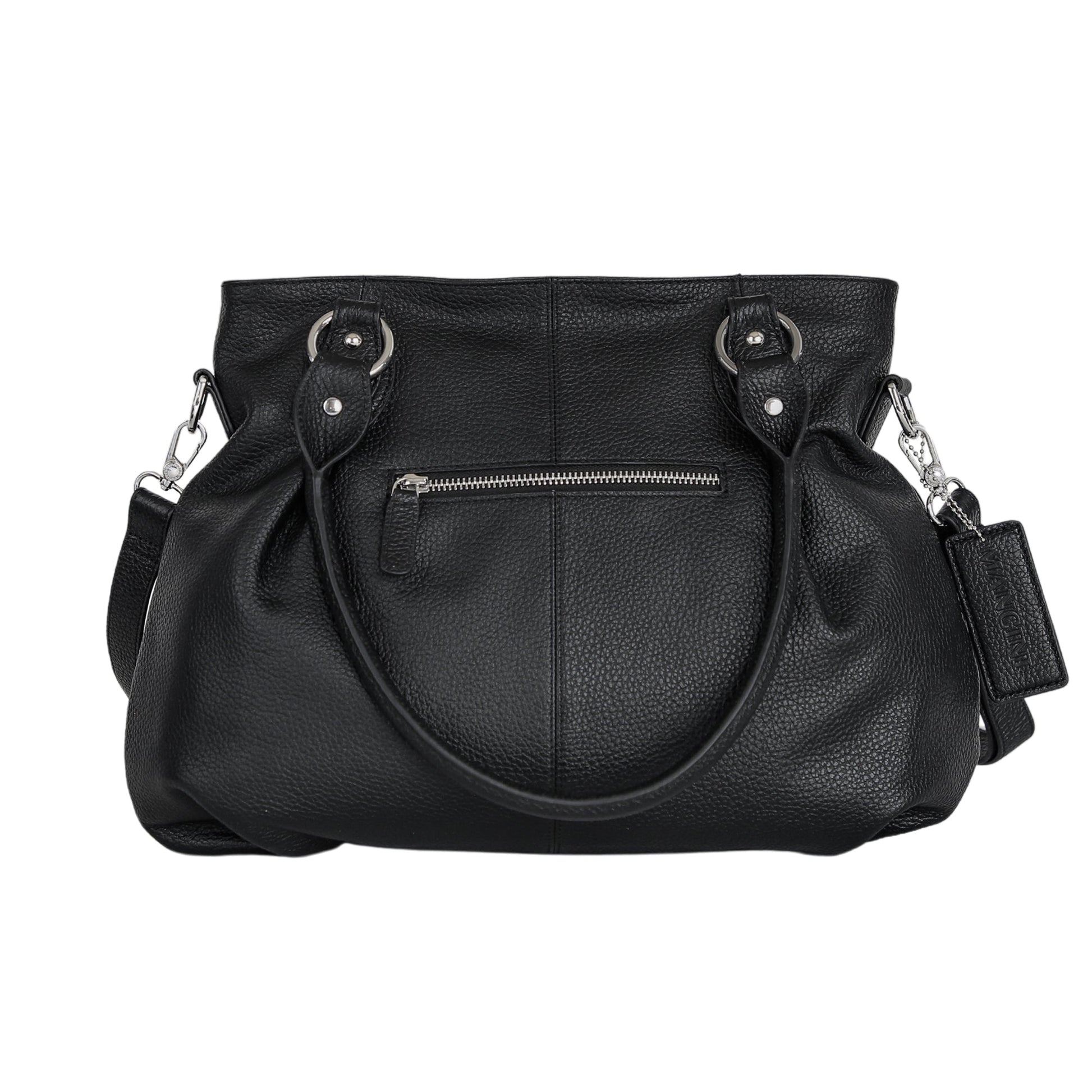 Mancini Handbags Black Mancini Melanie Large Convertible Shoulder Bag
