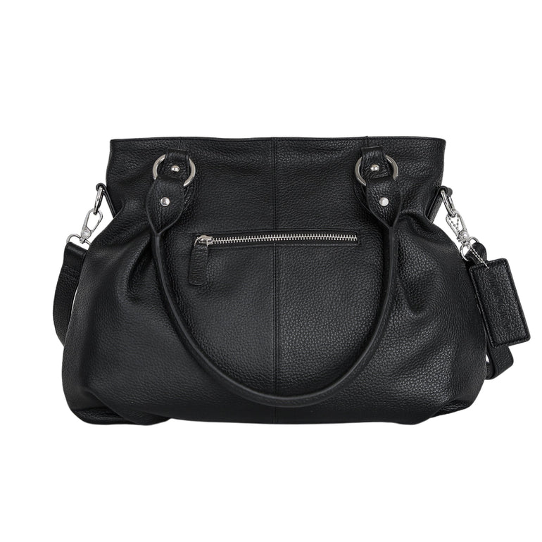 Mancini Handbags Black Mancini Melanie Large Convertible Shoulder Bag