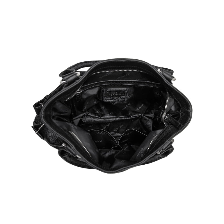 Mancini Handbags Black Mancini Melanie Large Convertible Shoulder Bag