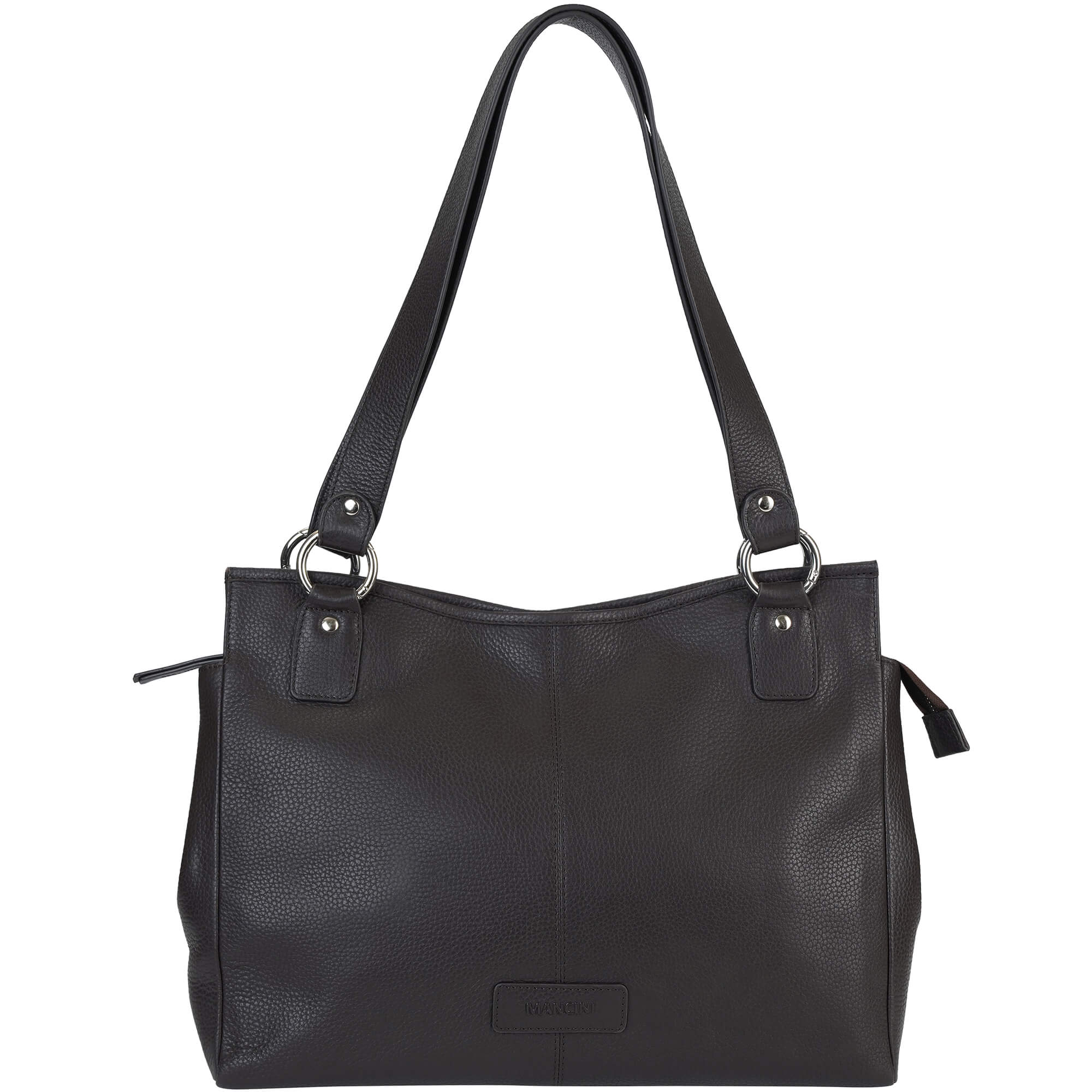 Mancini Handbags Brown Mancini Pebbled Kelsea Shoulder Bag