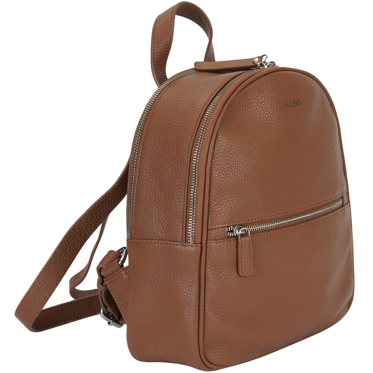 Mancini Handbags Camel Mancini Pebbled Audrey Backpack