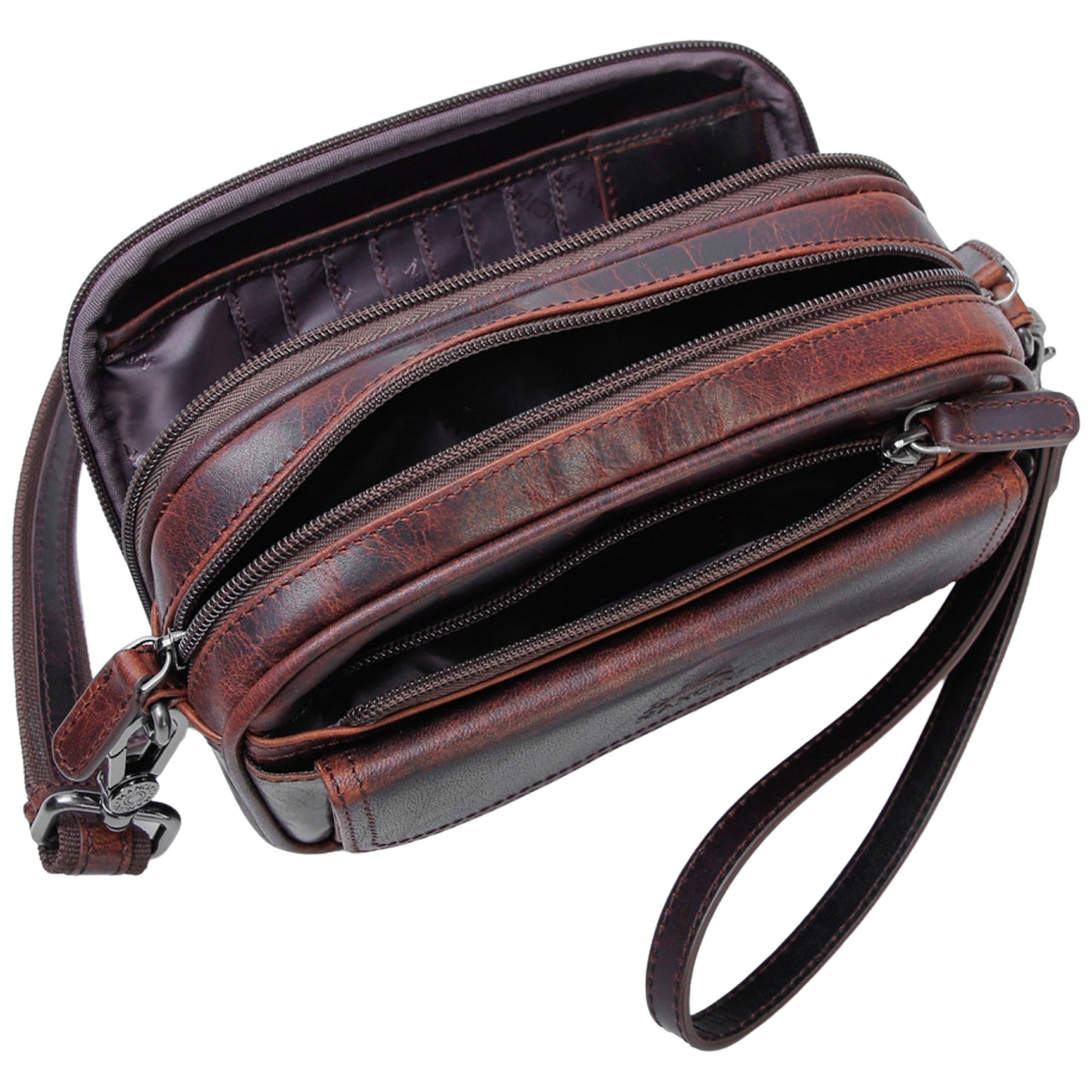 Mancini Handbags Mancini Buffalo Unisex Bag with Zippered Organizer Pocket